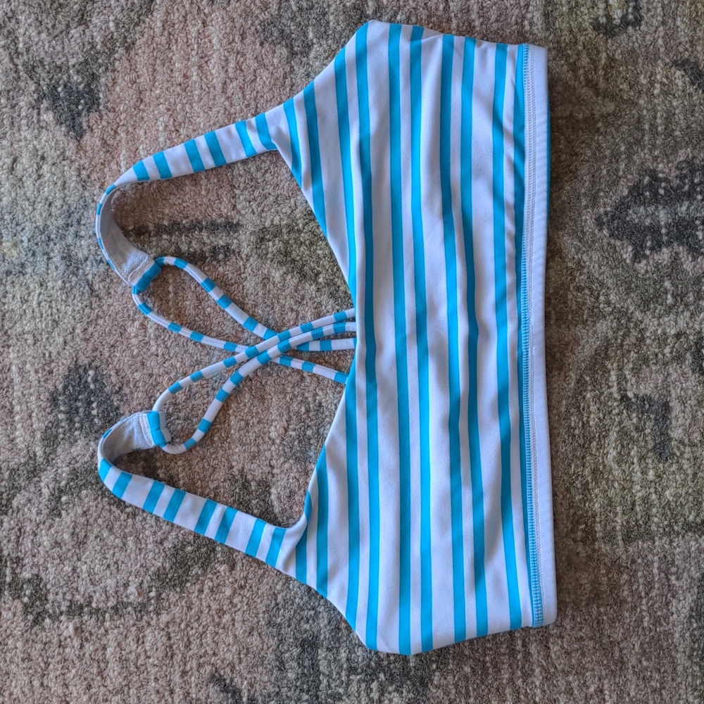 Lululemon striped Free to Be Sports bra